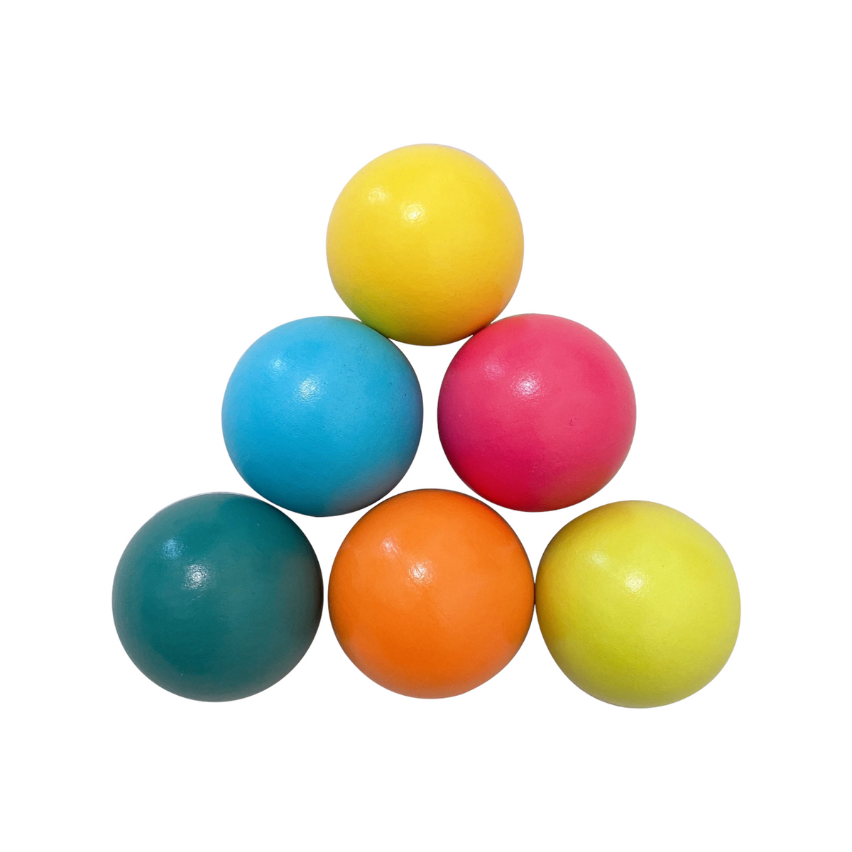 Green Elephant 6-Piece Pastel Wooden Balls (1.8") – Loose Parts Play Set