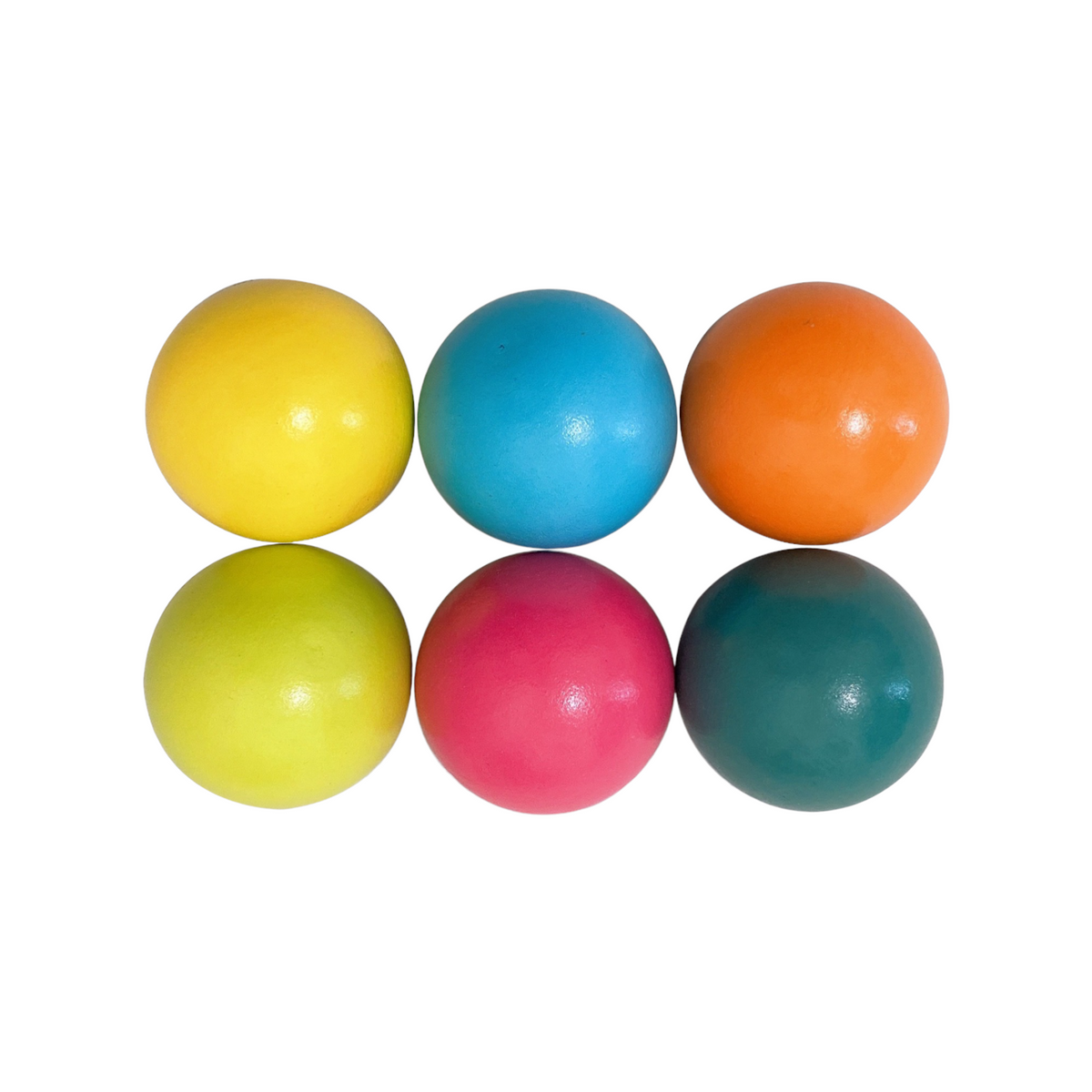 Green Elephant 6-Piece Pastel Wooden Balls (1.8") – Loose Parts Play Set