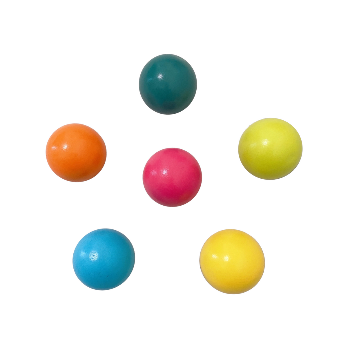 Green Elephant 6-Piece Pastel Wooden Balls (1.8") – Loose Parts Play Set