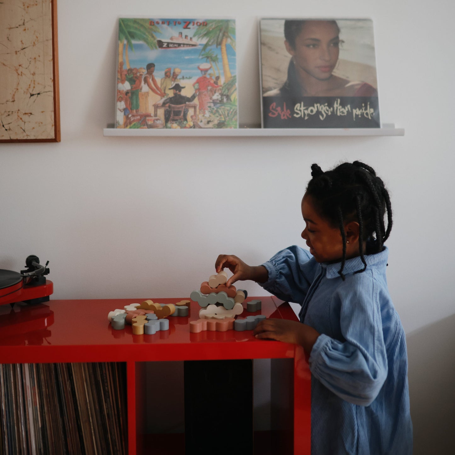 Mushie Eco-Friendly Non-Toxic Wooden Balance Blocks Toy