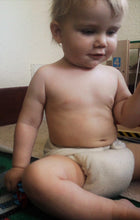 Load image into Gallery viewer, Natural Wool Snap Wrap Diaper Cover
