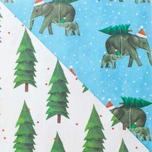 Load image into Gallery viewer, Elephant Tree • Double-Sided Eco Wrapping Paper • Holiday Edition
