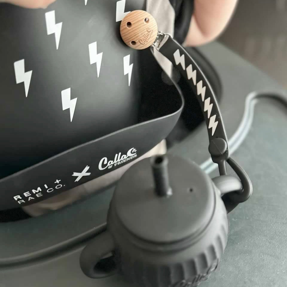 Calla and Friends Silicone Non-Toxic Nash Everything Pacifier Clip - Bolt