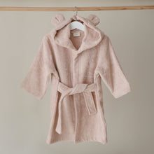 Load image into Gallery viewer, Mushie Organic Cotton Bear Bath Robe for Toddlers and Little Kids

