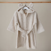Load image into Gallery viewer, Mushie Organic Cotton Bear Bath Robe for Toddlers and Little Kids

