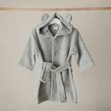 Load image into Gallery viewer, Mushie Organic Cotton Bear Bath Robe for Toddlers and Little Kids
