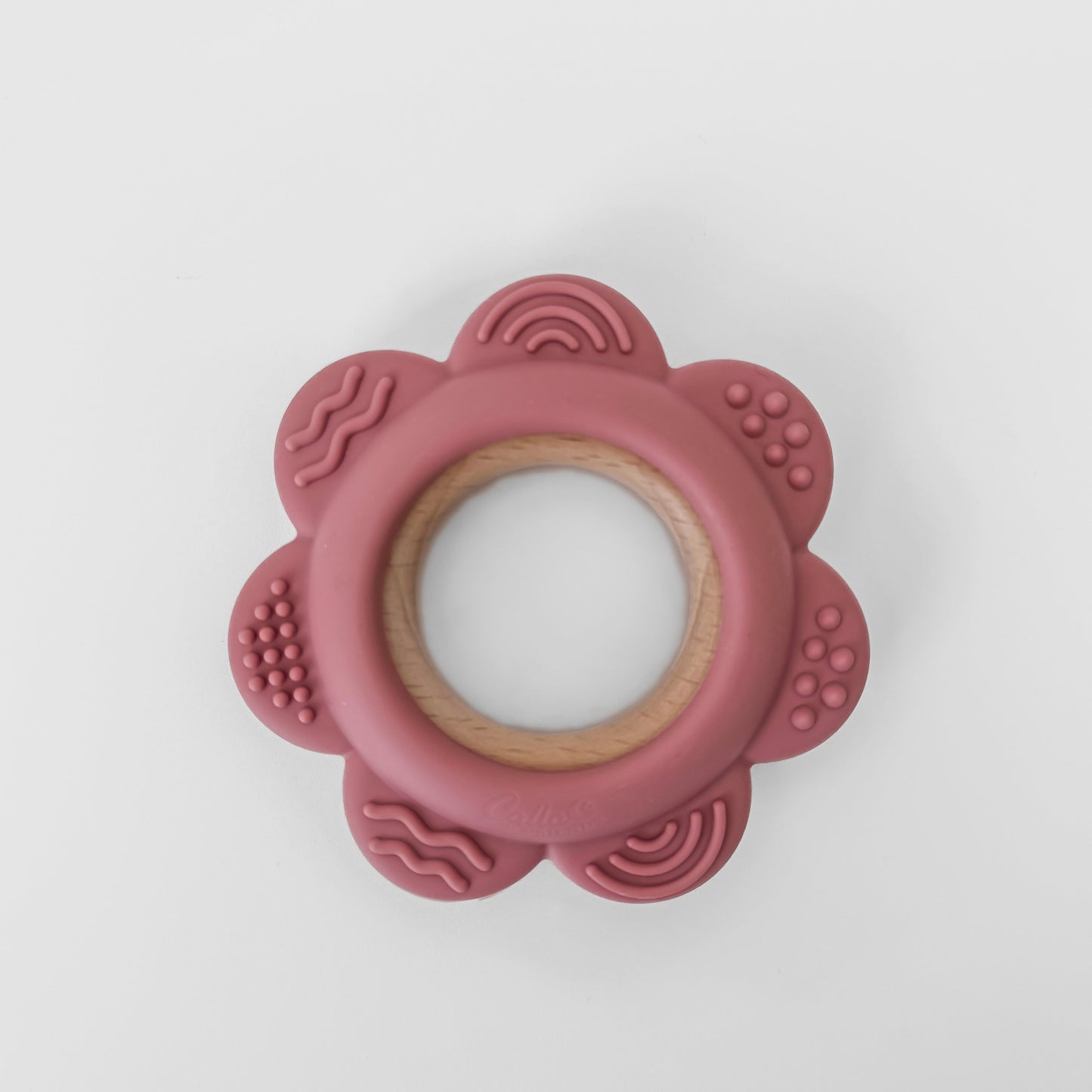 Garden Party Teether Collection - Silicone & Beechwood Flower