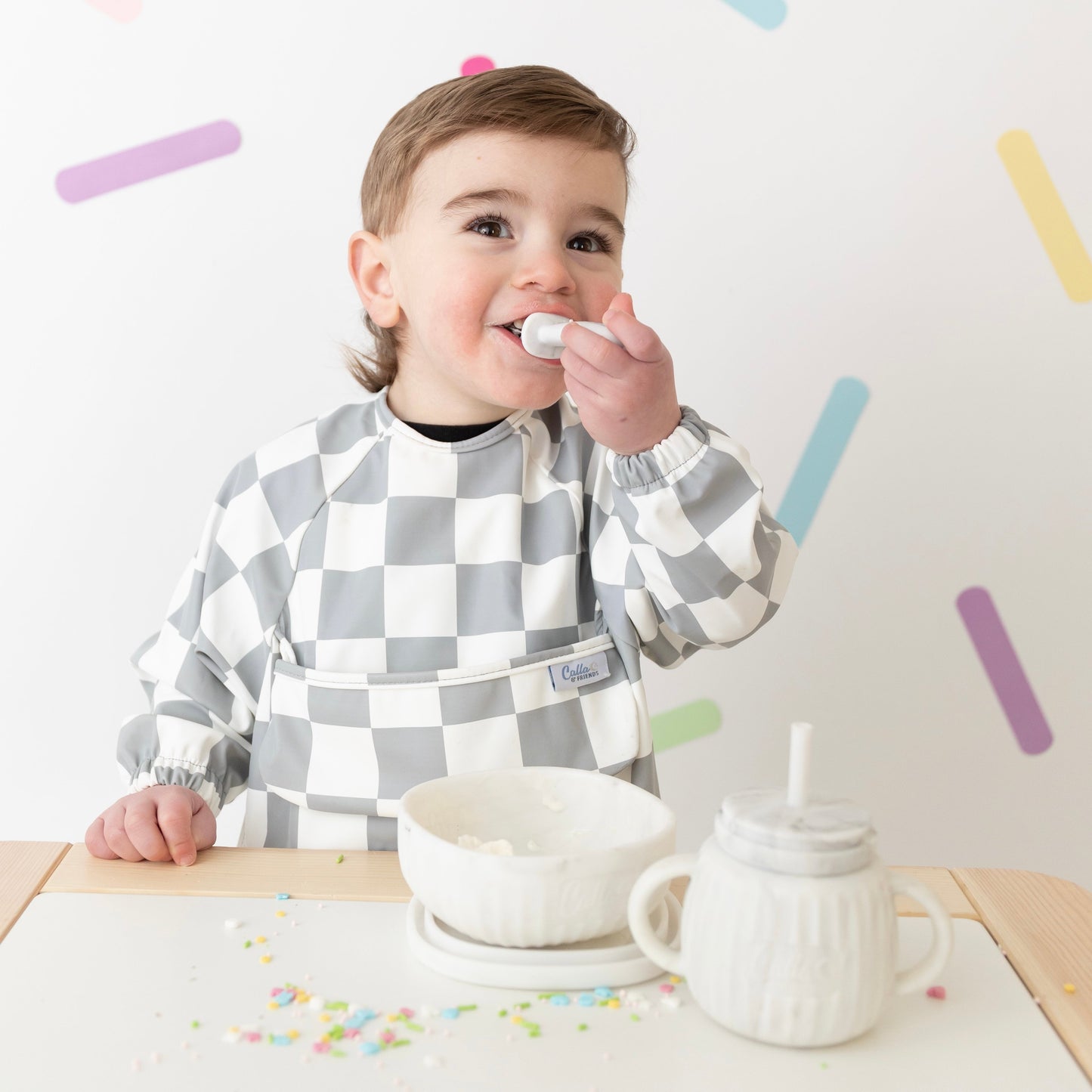 Calla and Friends Boston Bowl | 100% Food-Grade Silicone Suction Bowl with Lid | BPA-Free Toddler Bowl