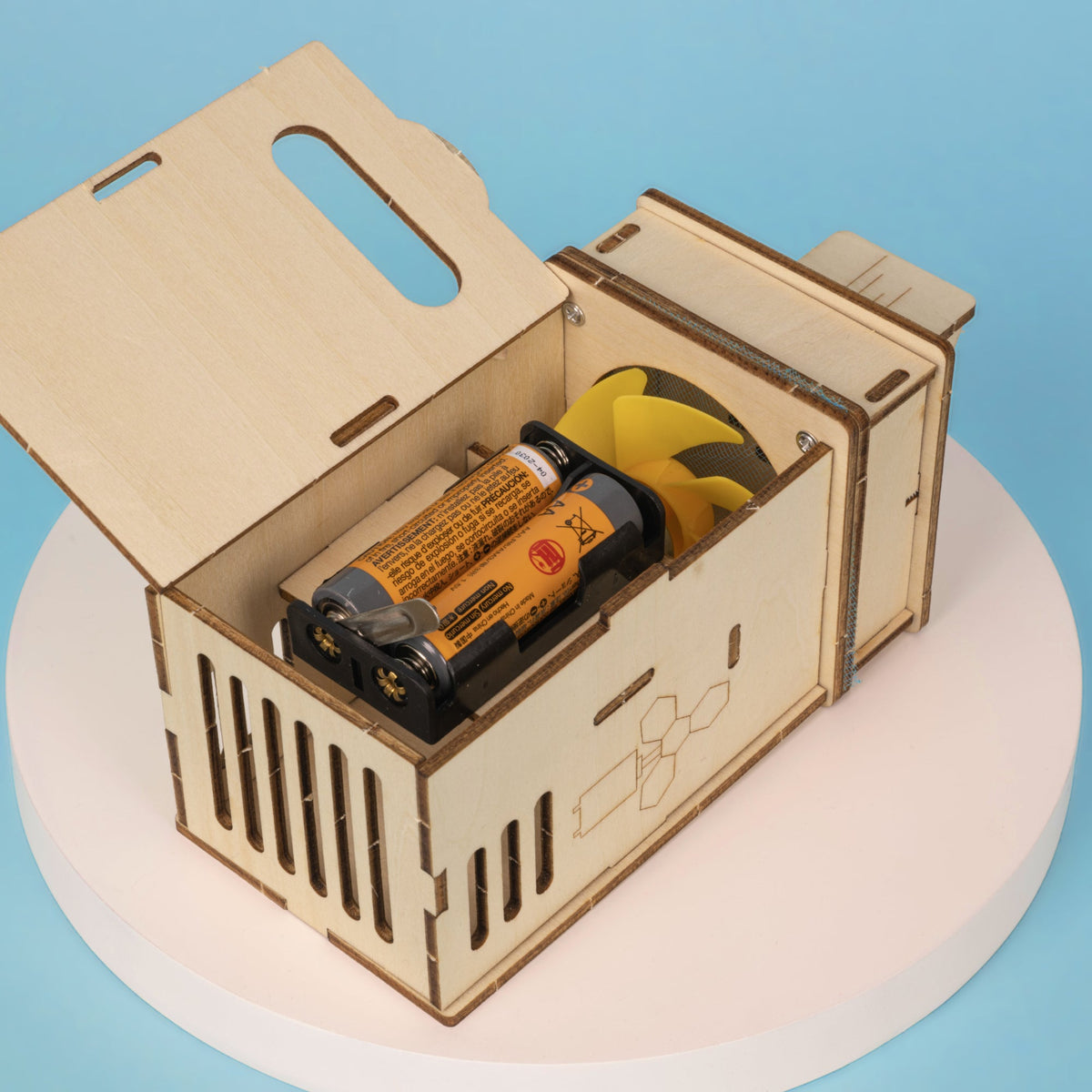 Kitsville Vacuum Cleaner DIY Kit – Wooden STEM Building Kit for Kids 8+