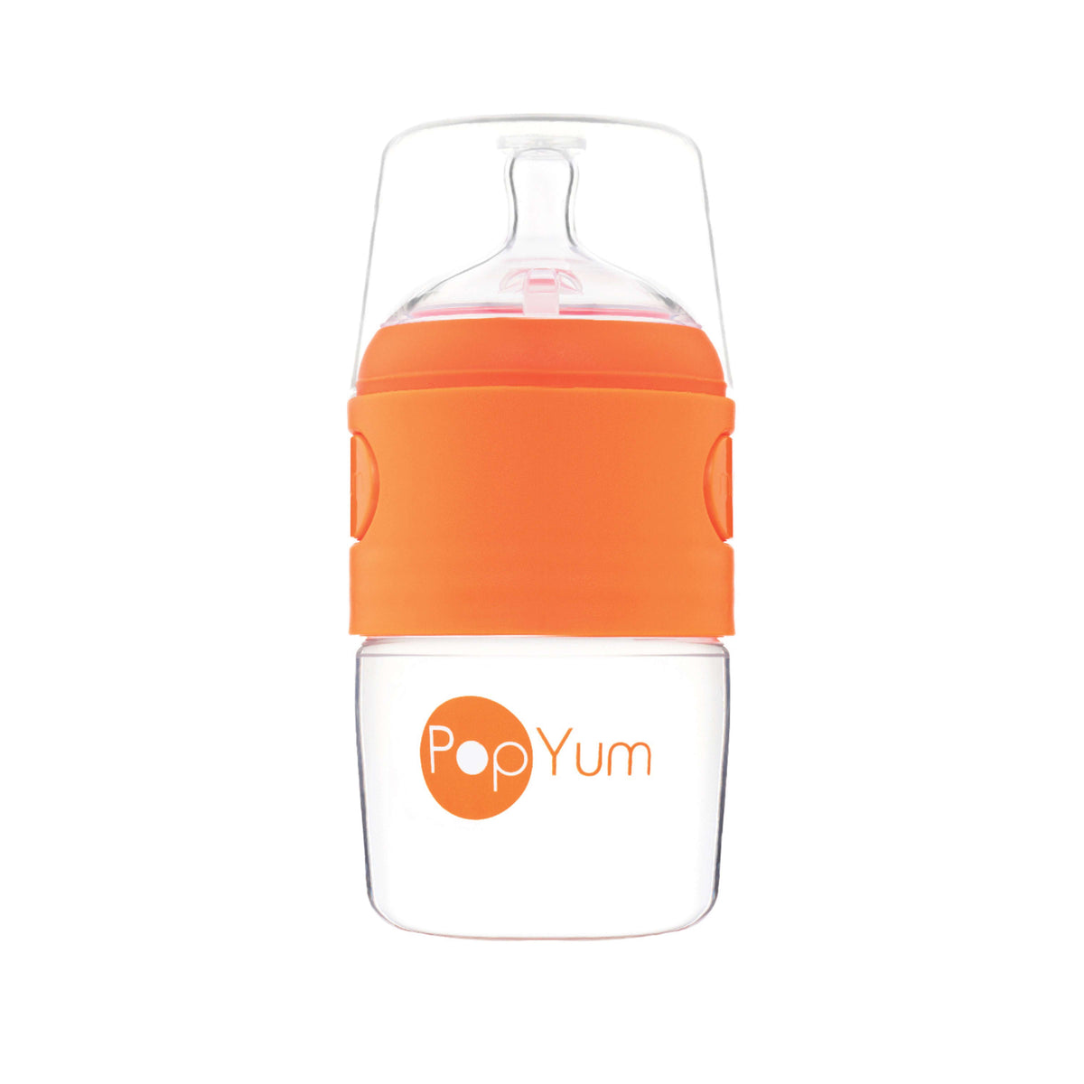 PopYum 5oz Anti-Colic Formula-Making Baby Bottle – Orange, #1 Slow Flow Nipple