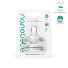 Load image into Gallery viewer, Nanobébé Silicone Anti-Colic Baby Bottle Nipples
