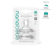 Load image into Gallery viewer, Nanobébé Silicone Anti-Colic Baby Bottle Nipples
