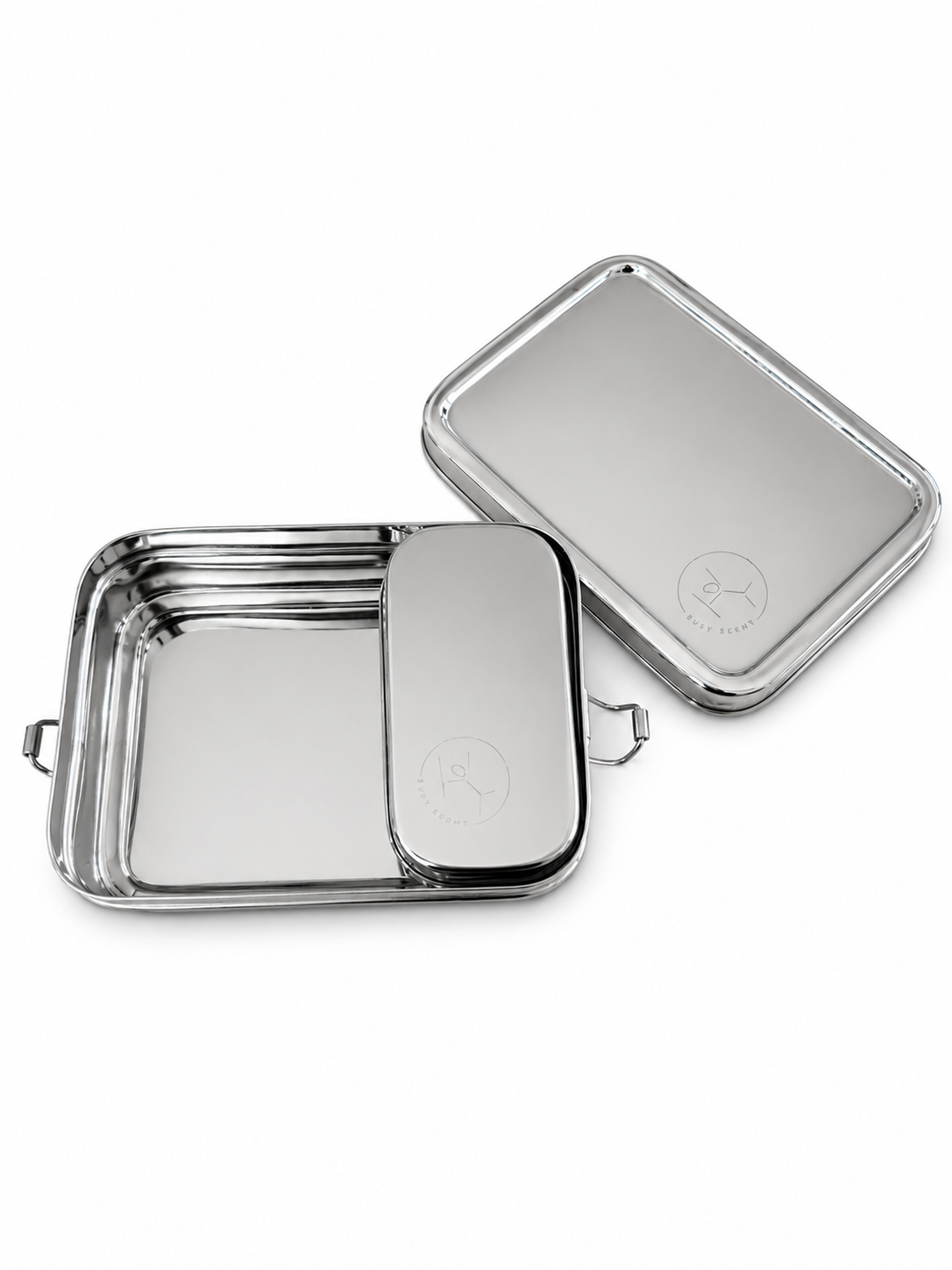 Busy Benny 100% Stainless Steel Snack Box (4 Cups) with 150 mL Inner Container