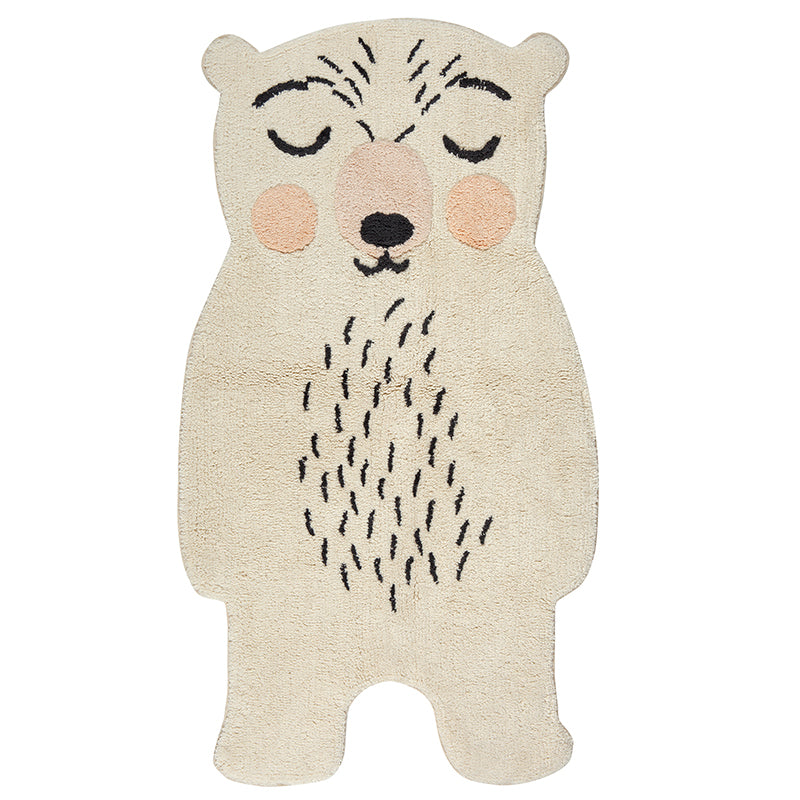 Odino Polar Bear Cotton Baby Rug – Cream