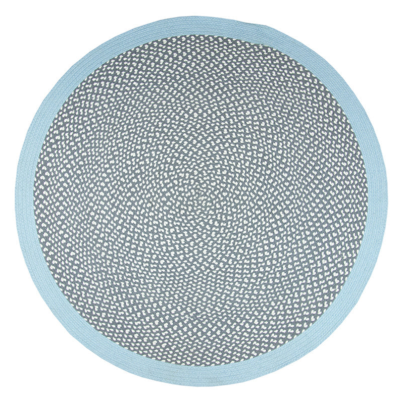 Brenda Round Braided Cotton Kids' Rug – Blue