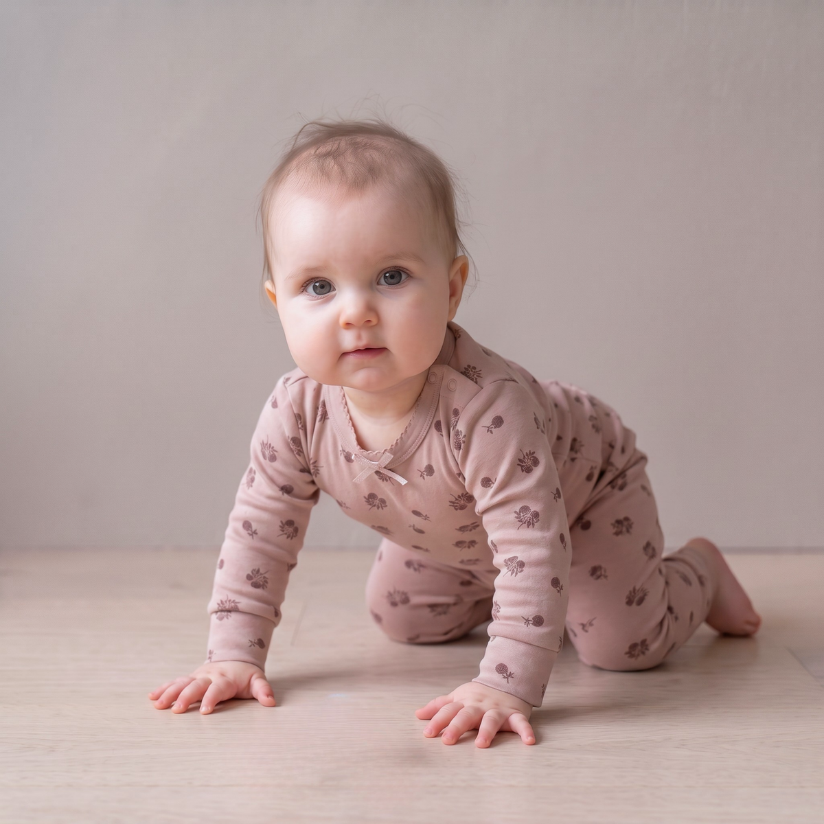 Organic Bodysuit & Foldover Pants Set for Babies – Rosebud