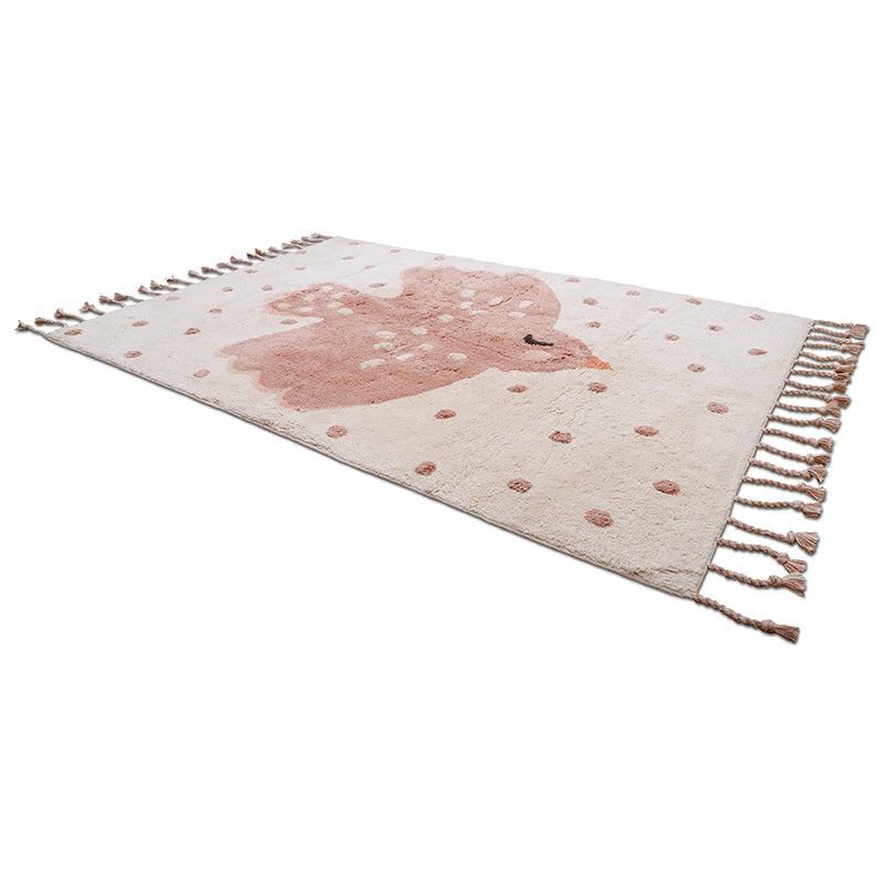 Birdy Cotton Kids' Rug with Bird Pattern
