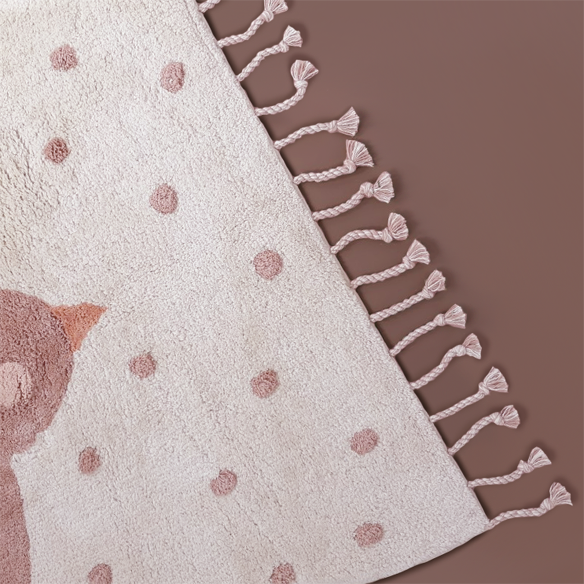 Birdy Cotton Kids' Rug with Bird Pattern