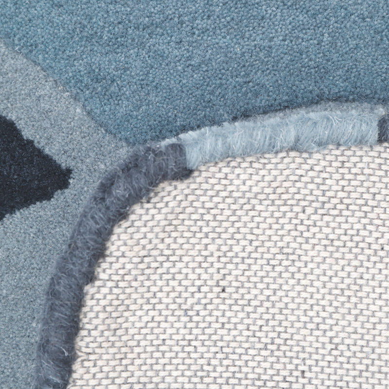 Blue Tigger Tiger-Shaped Wool Kids' Rug