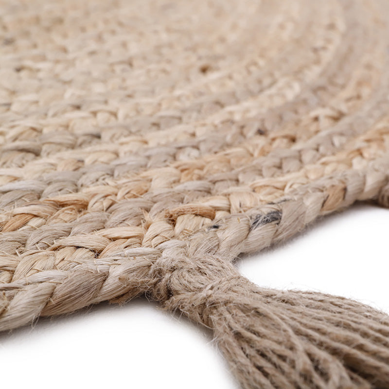 Else Round Jute Rug with Pompoms