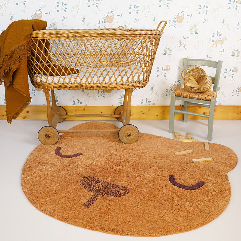 Sandel Baby Bear Cotton Velvet Rug, 3'3" × 3'7"