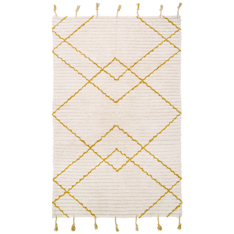Viktor Bohemian Cotton Kids' Rug – Lemon