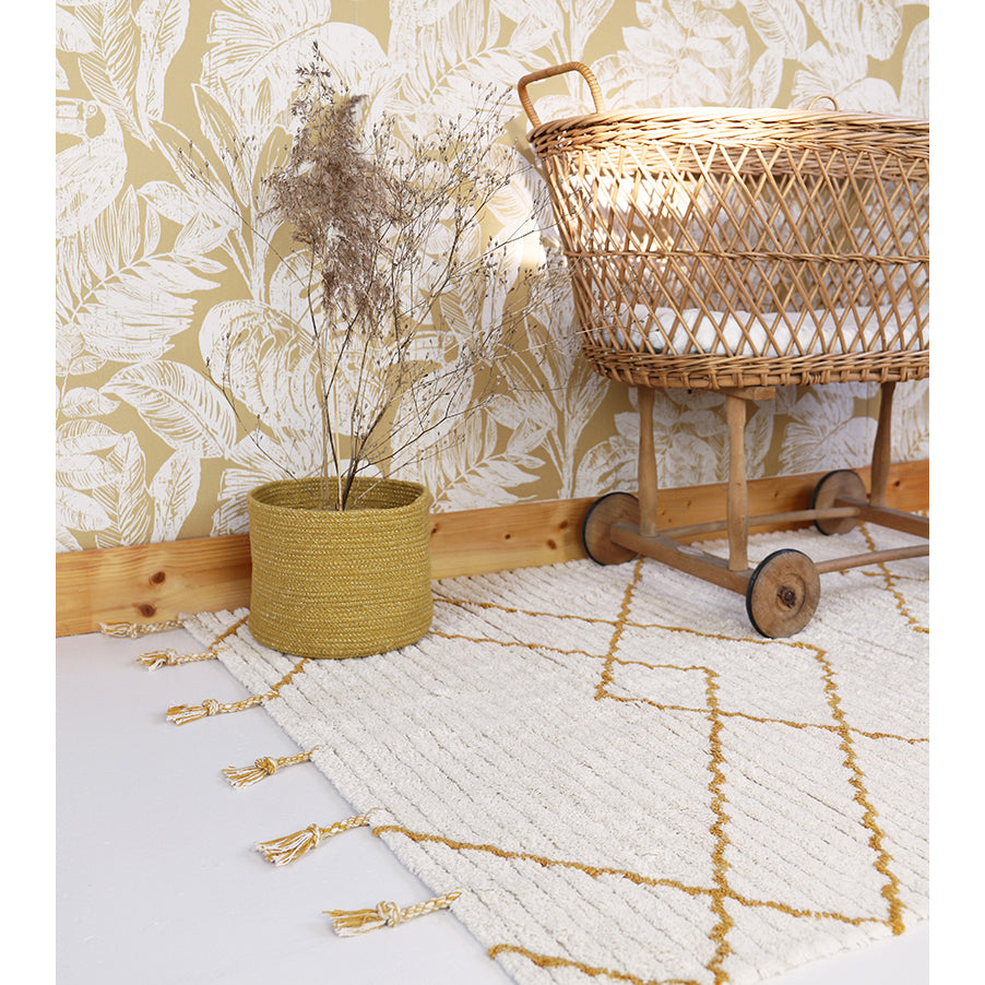 Viktor Bohemian Cotton Kids' Rug – Lemon