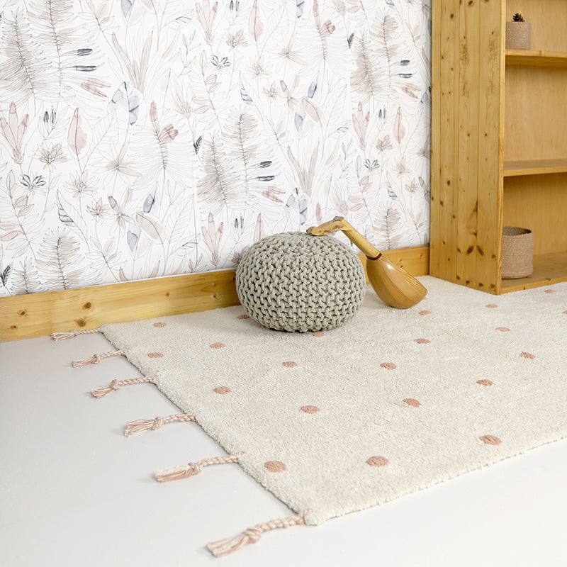 Nümi Polka Dot Kids' Rug – Pink Nude