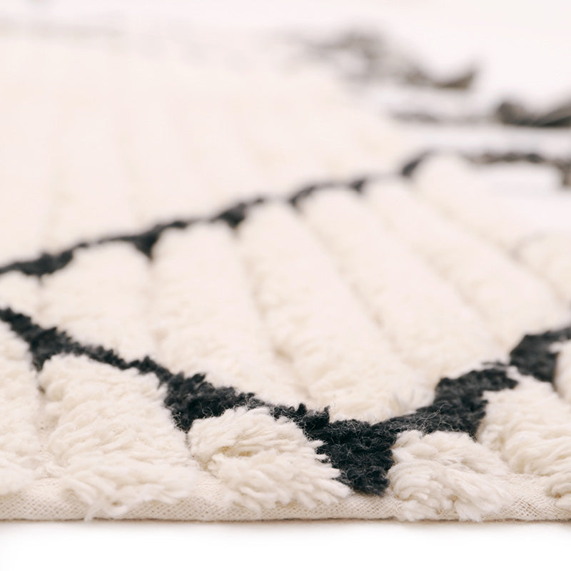 Viktor Bohemian Cotton Kids' Rug – Black, Size S (3'3" × 4'11")