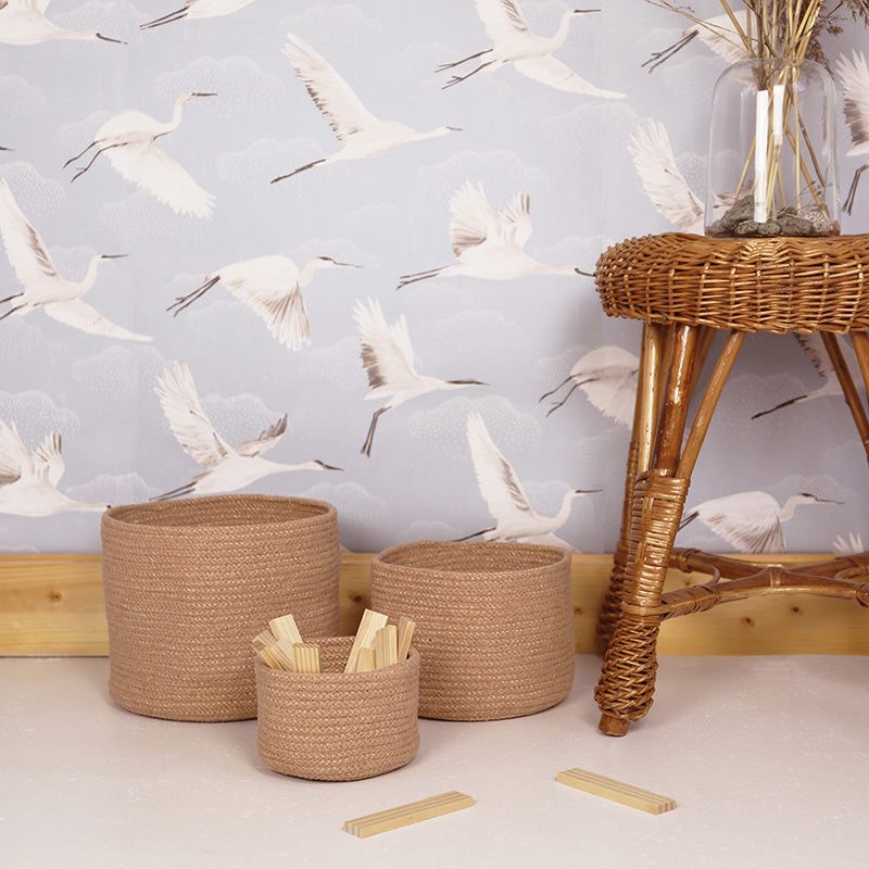 Ilse Cotton Rope Storage Baskets, Set of 3 – Almond