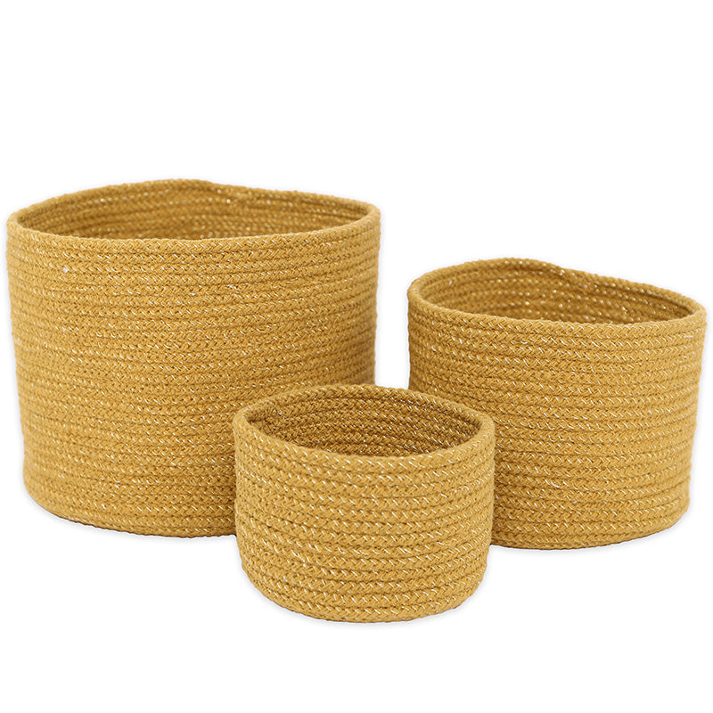 Ilse Cotton Rope Storage Baskets, Set of 3 – Honey