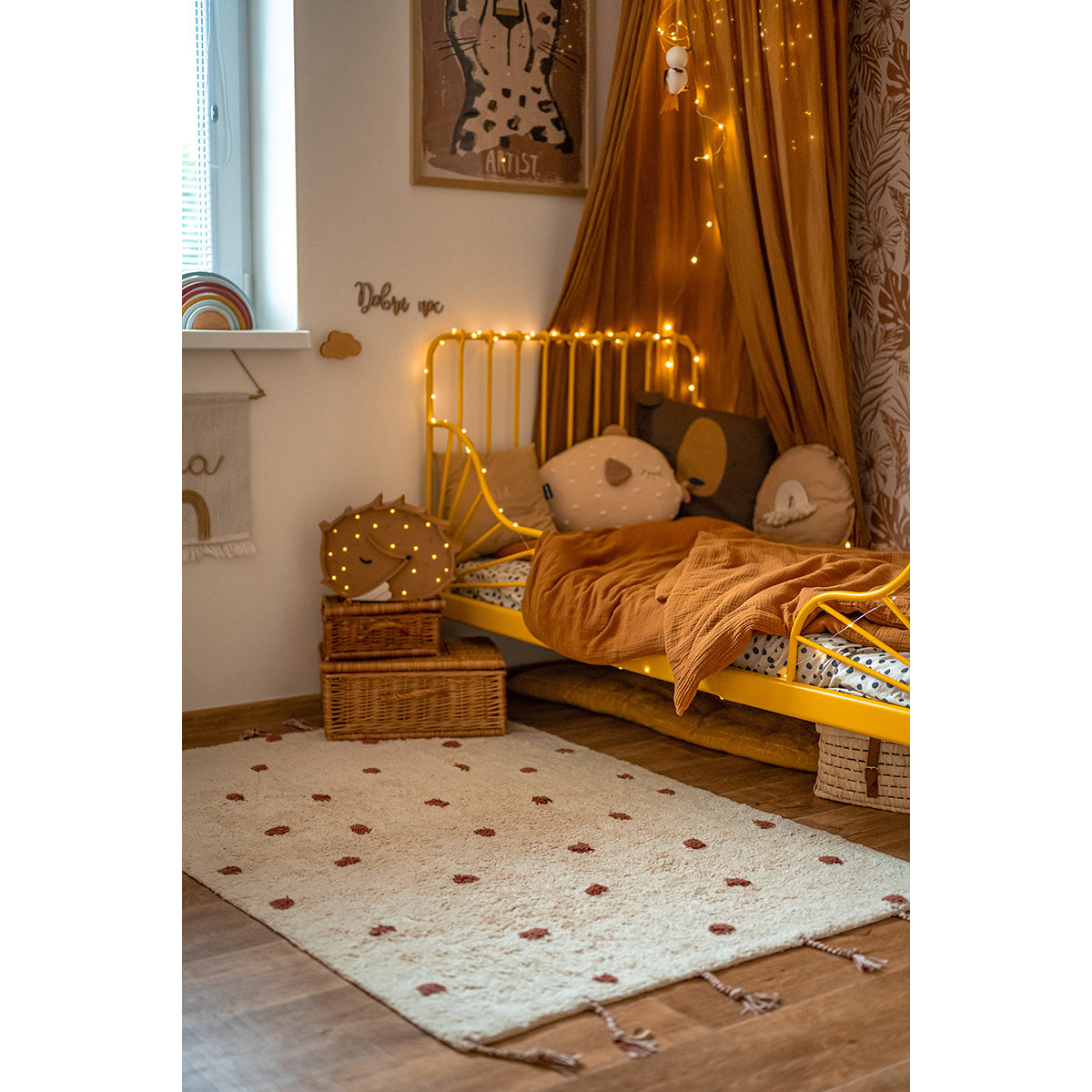 Nümi Polka Dot Kids' Rug – Amber