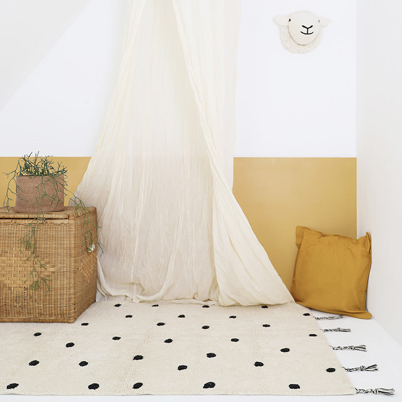 Nümi Polka Dot Kids' Rug – Black