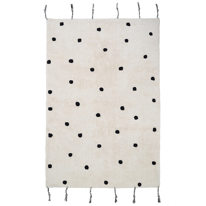 Nümi Polka Dot Kids' Rug – Black