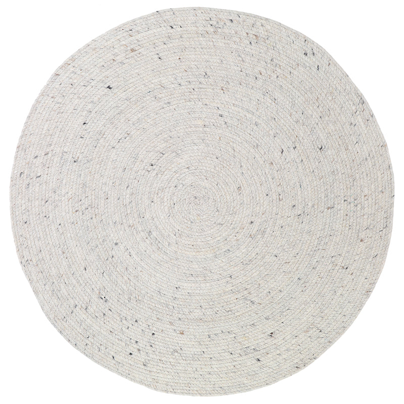 Neethu Round Felted Wool Rug – Natural, Small