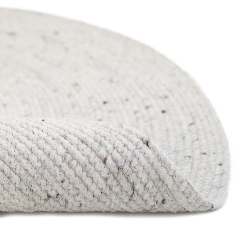 Neethu Round Felted Wool Rug – Natural, Medium