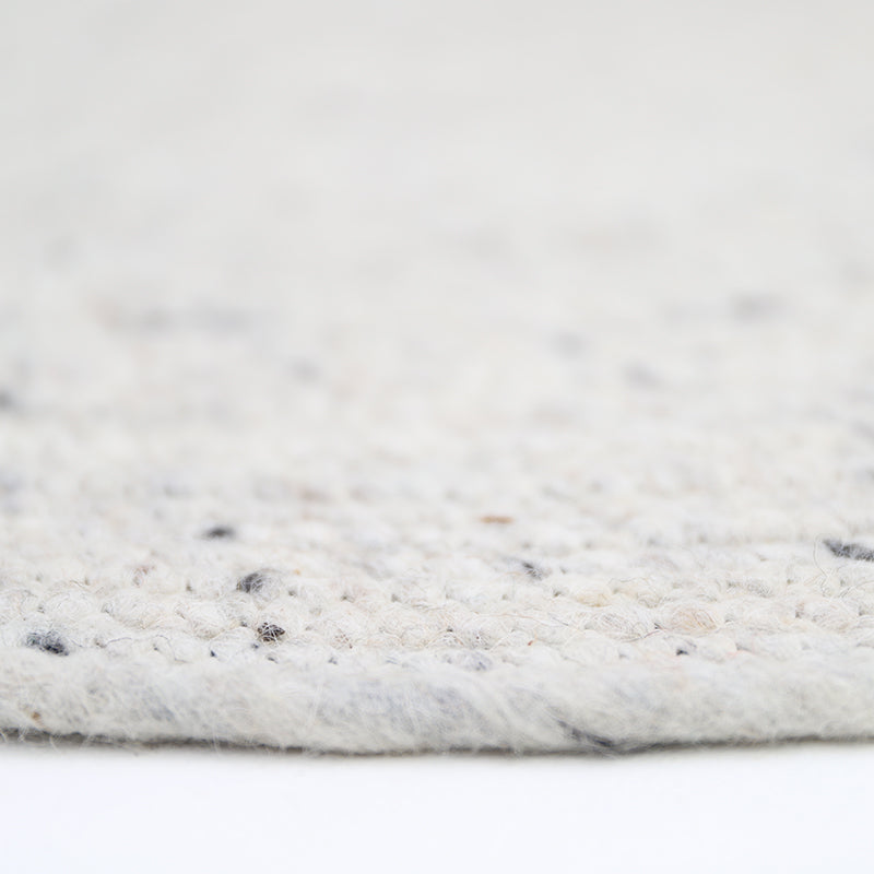 Neethu Round Felted Wool Rug – Natural, Medium