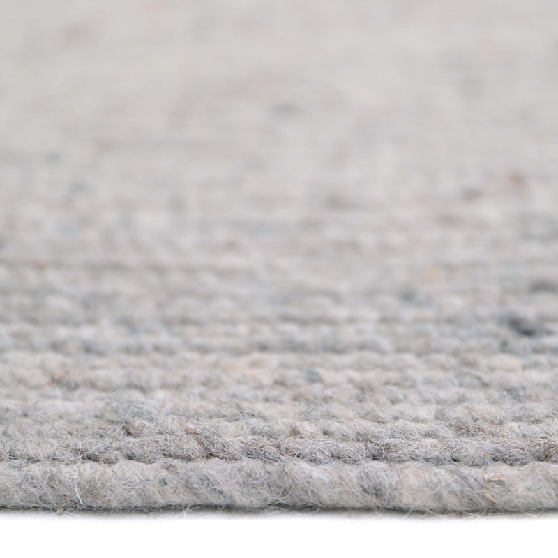 Neethu Round Felted Wool Rug – Grey, Small
