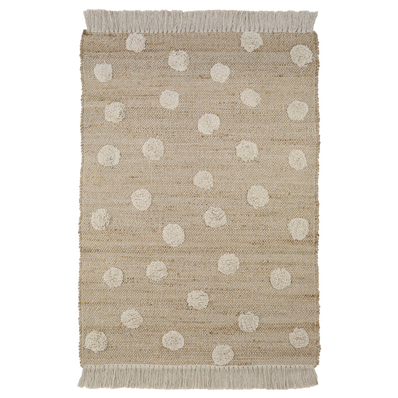 Nop Jute & Cotton Rug with Fringes