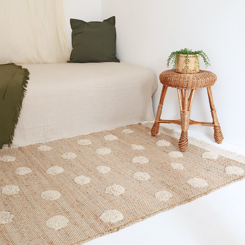 Nop Jute & Cotton Rug with Fringes