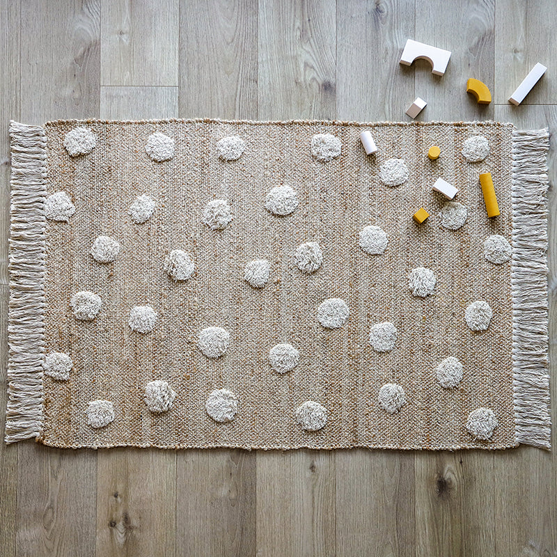 Nop Jute & Cotton Rug with Fringes