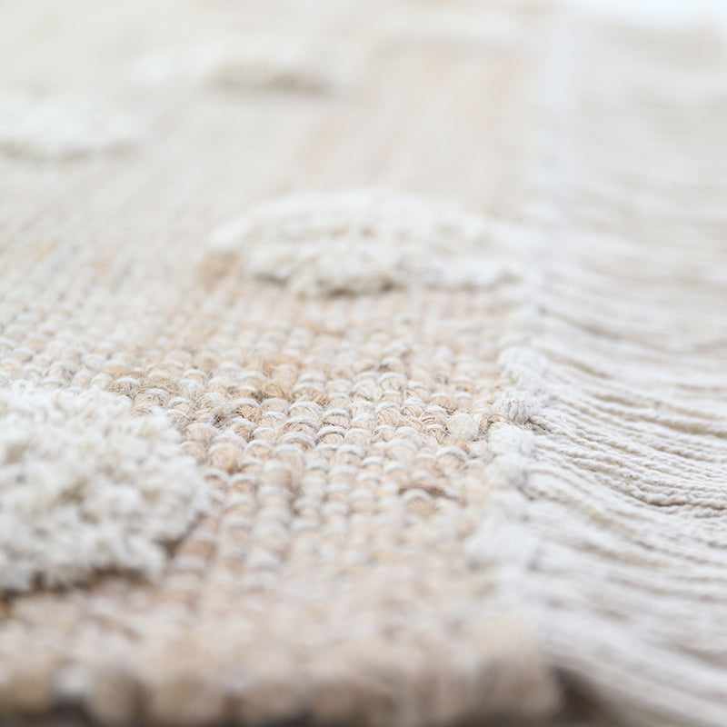 Nop Jute & Cotton Rug with Fringes