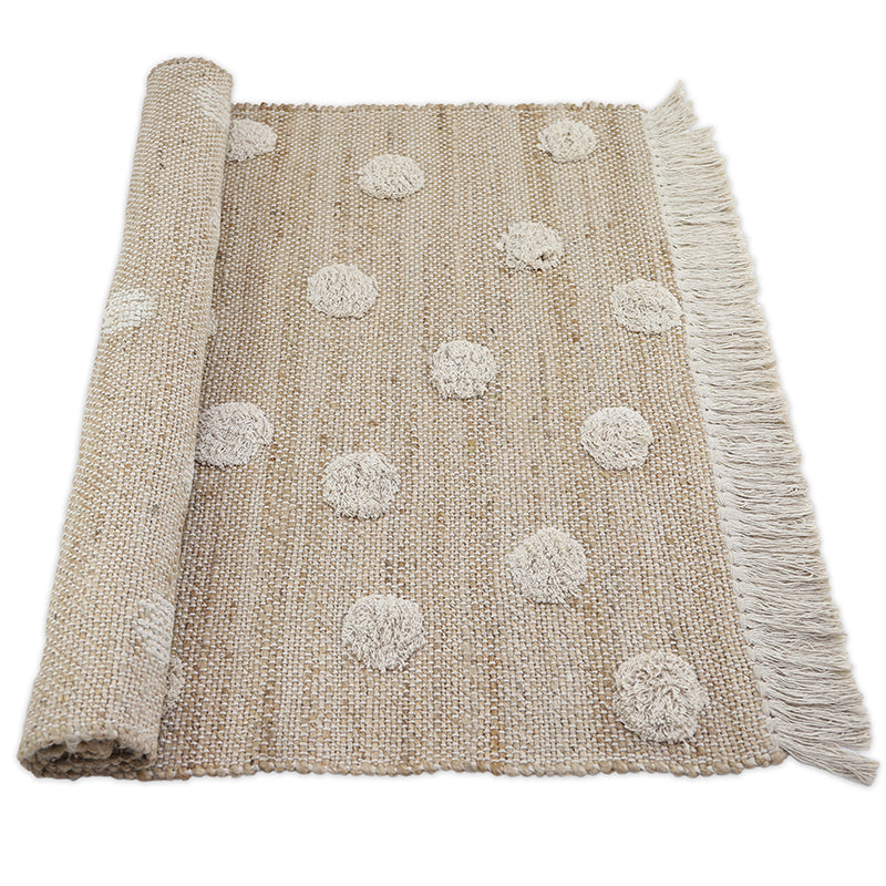 Nop Jute & Cotton Rug with Fringes