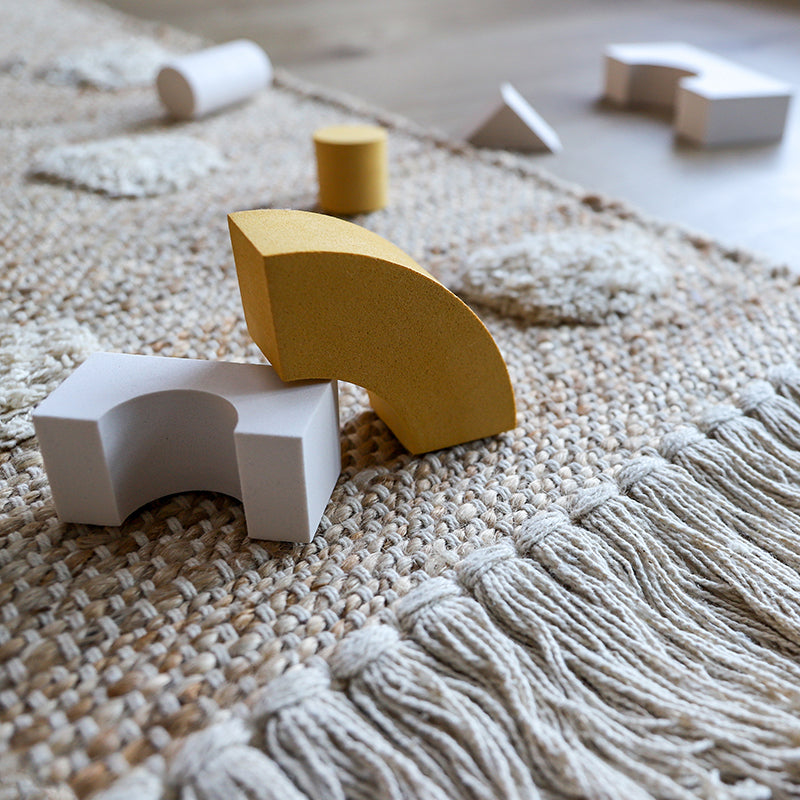 Nop Jute & Cotton Rug with Fringes