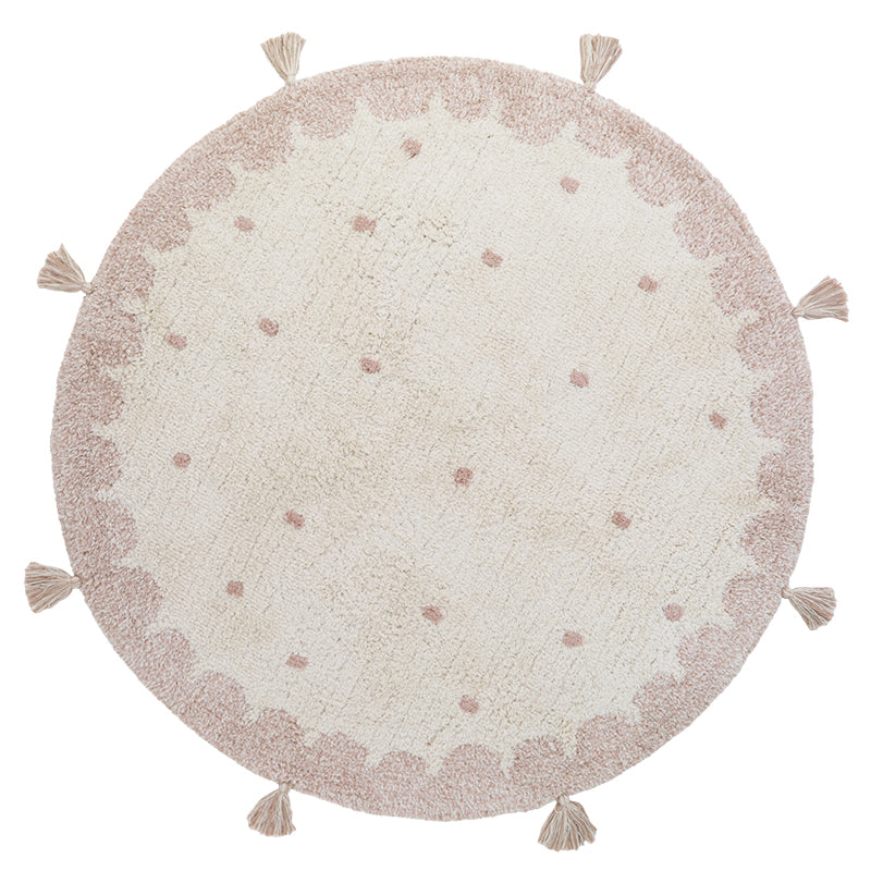Mallen Round Polka Dot Cotton Kids' Rug