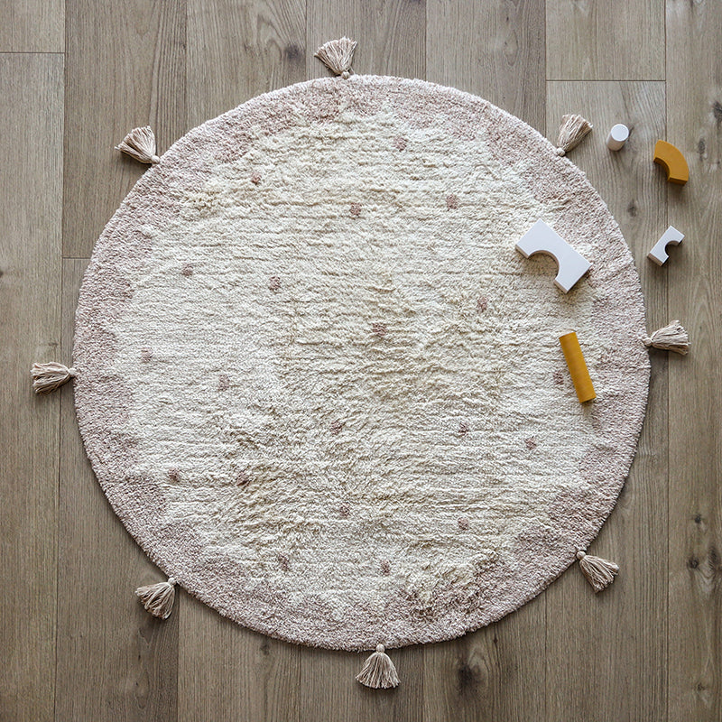 Mallen Round Polka Dot Cotton Kids' Rug