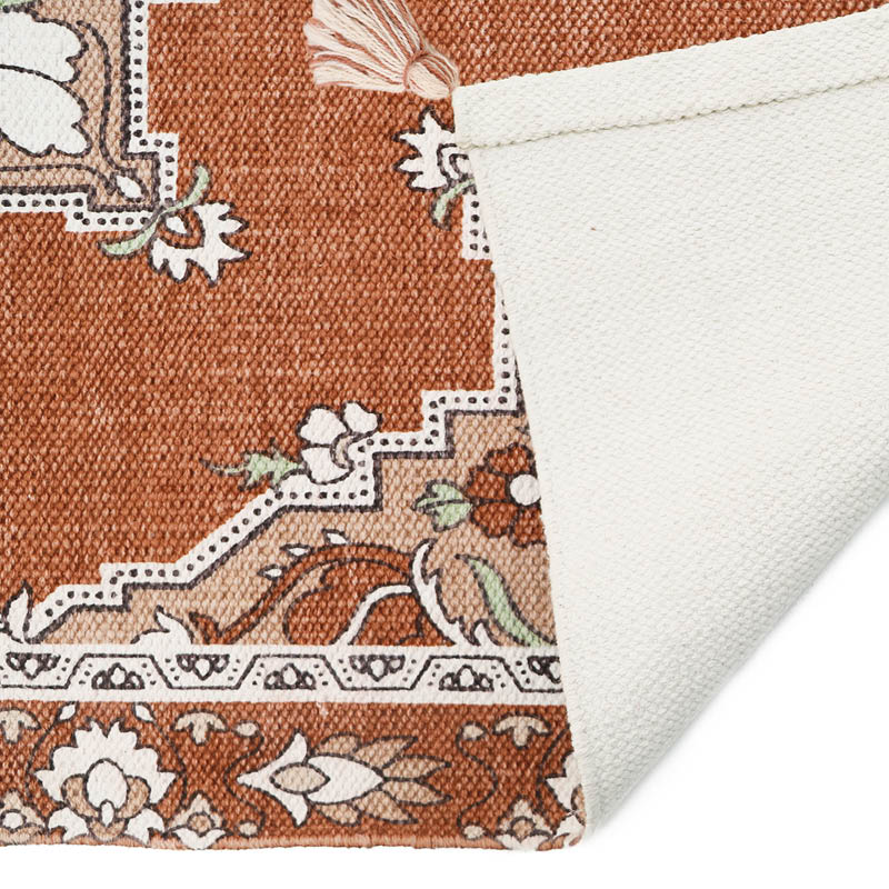 Lalitha Bohemian Cotton Kids' Rug with Pompoms