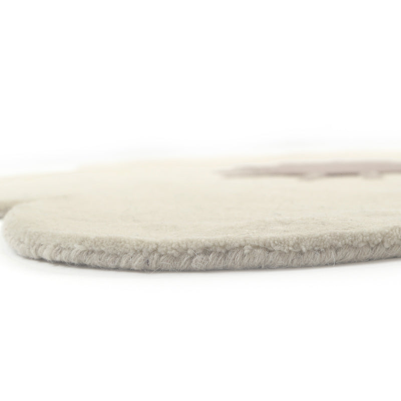 Daisy Flower-Shaped Wool Kids' Rug