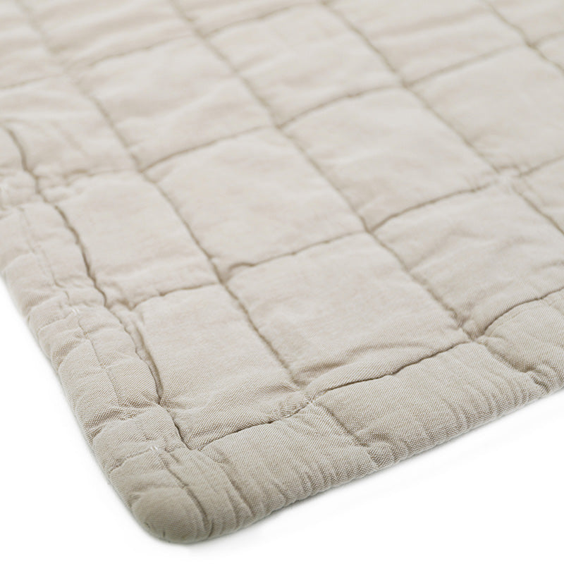 Anna Reversible Washed Cotton Baby Blanket – Sable, Small