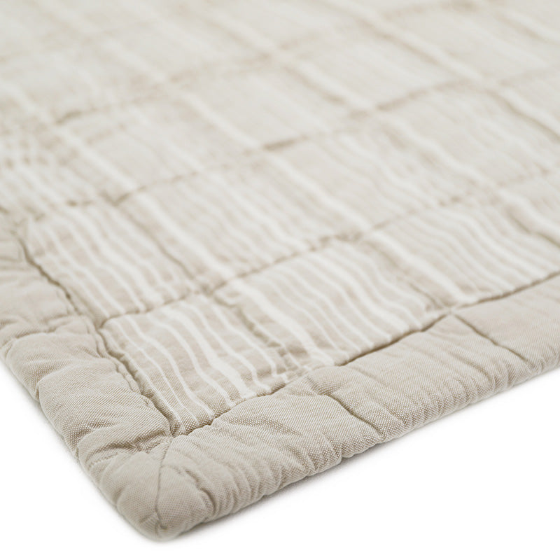 Anna Reversible Washed Cotton Baby Blanket – Sable, Medium